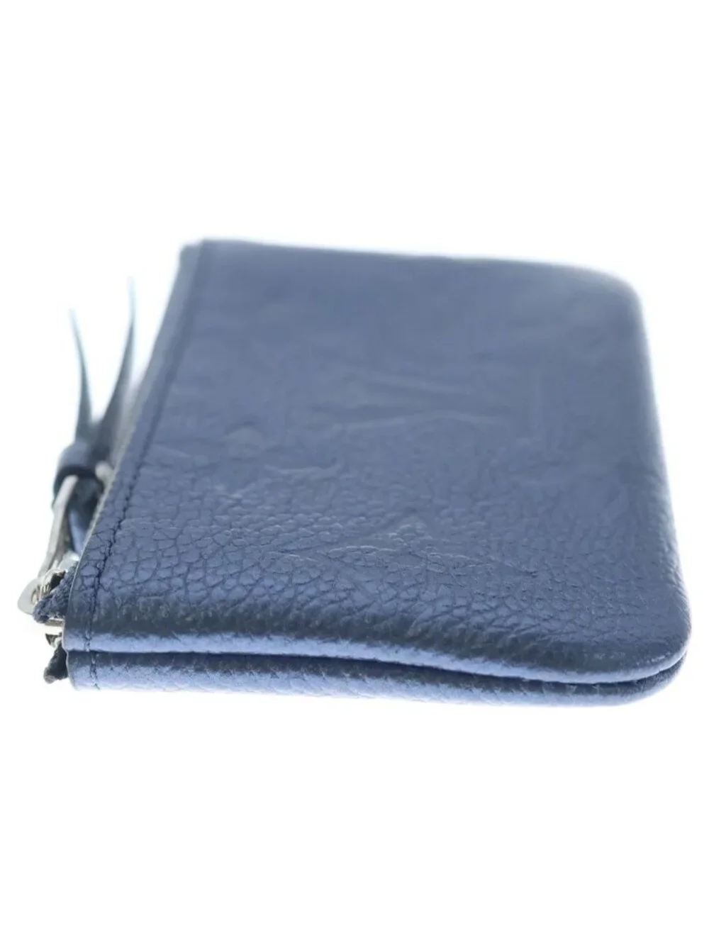 Louis Vuitton Empreinte Pochette Cles Charm Coin Purse Case Pouch Metallic Navy